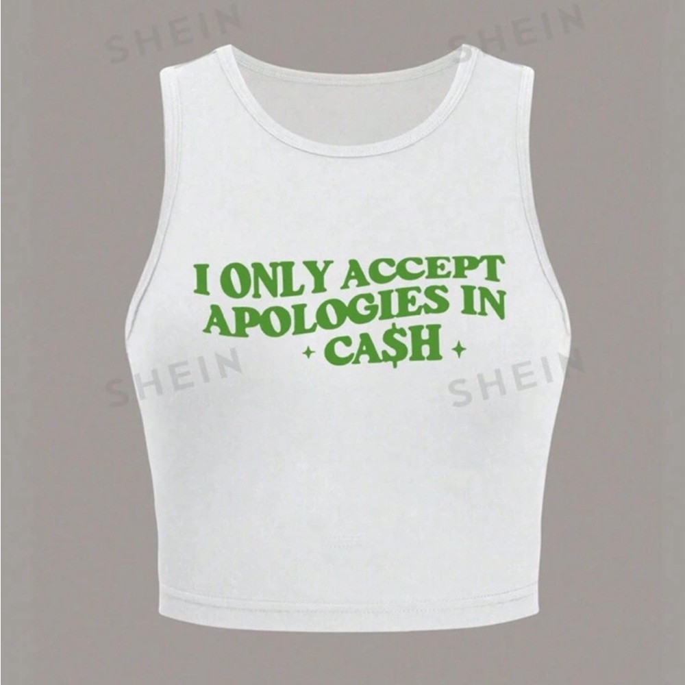 Slogan Slim Fit Tank